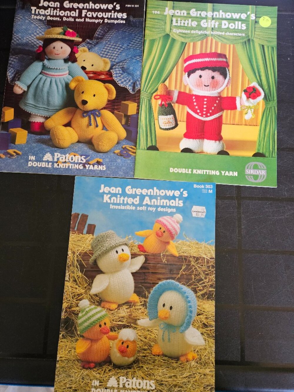 Bundle of 3 Vintage 1990s Jean Greenhowe Knitting Booklets